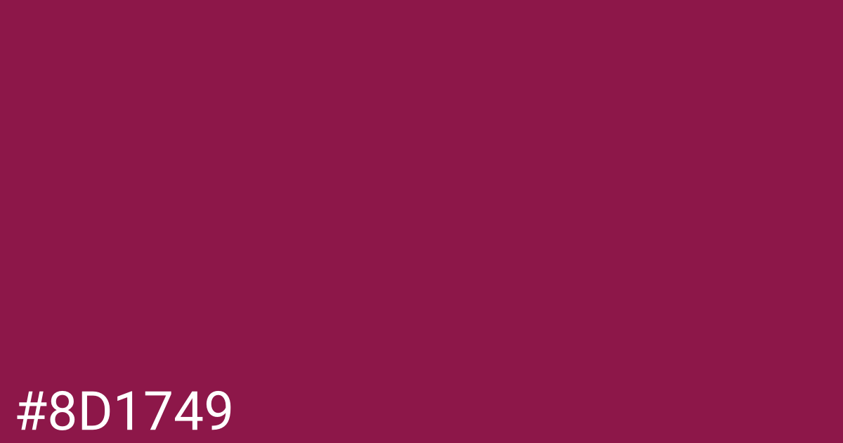 Hex color #8d1749 graphic