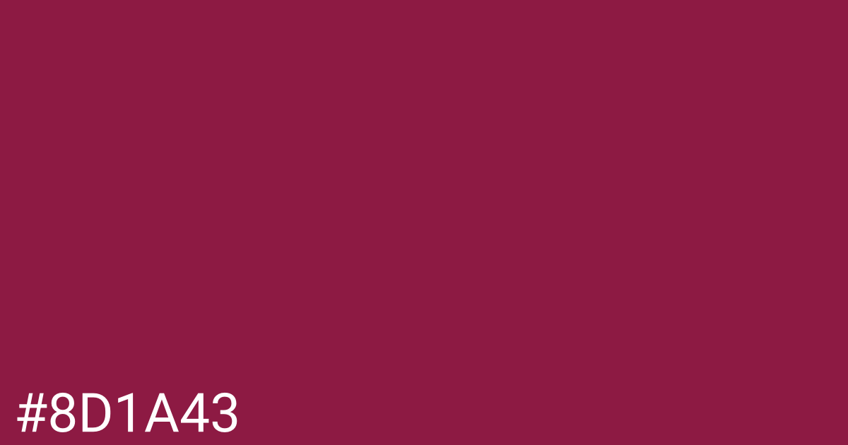 Hex color #8d1a43 graphic