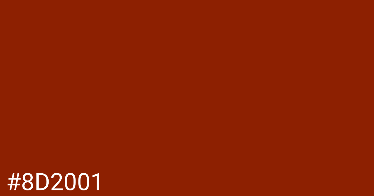 Hex color #8d2001 graphic