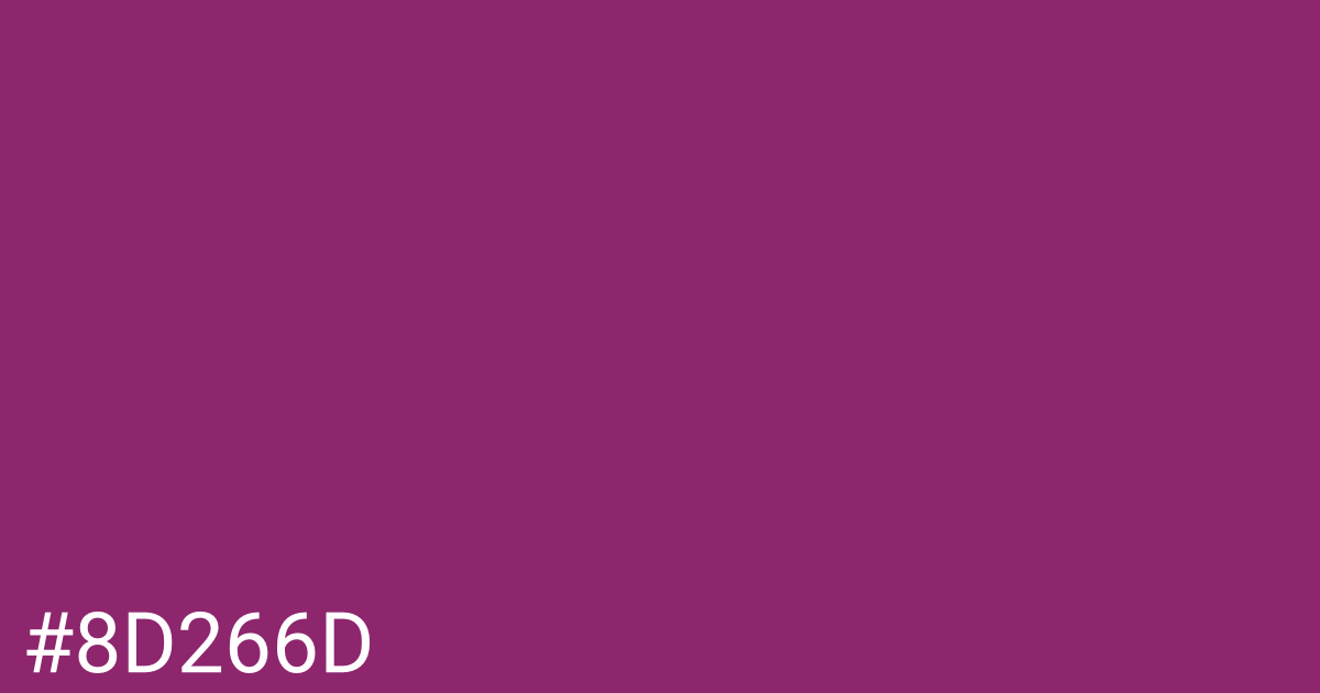 Hex color #8d266d graphic