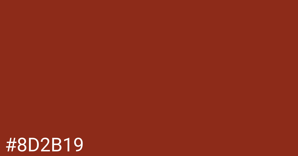 Hex color #8d2b19 graphic