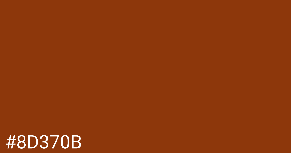 Hex color #8d370b graphic