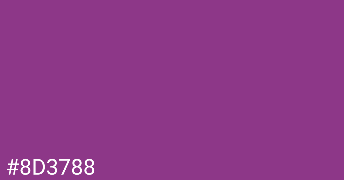 Hex color #8d3788 graphic