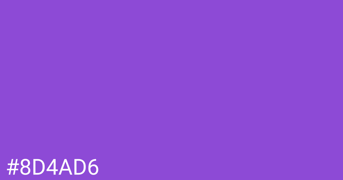 Hex color #8d4ad6 graphic