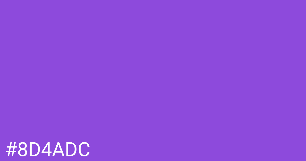 Hex color #8d4adc graphic