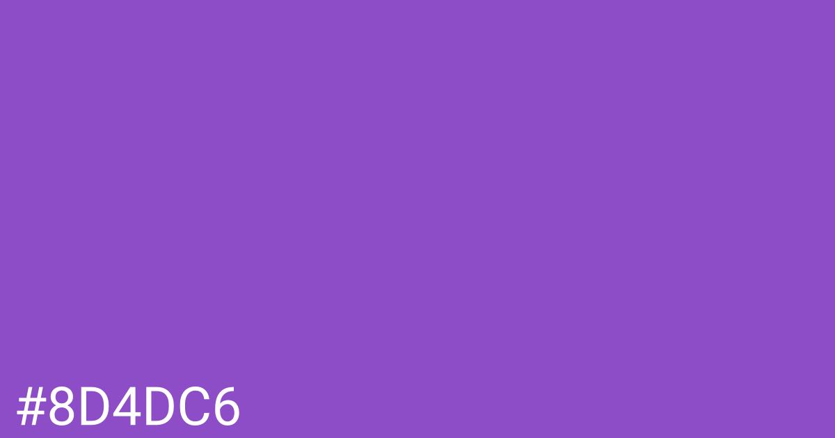 Hex color #8d4dc6 graphic