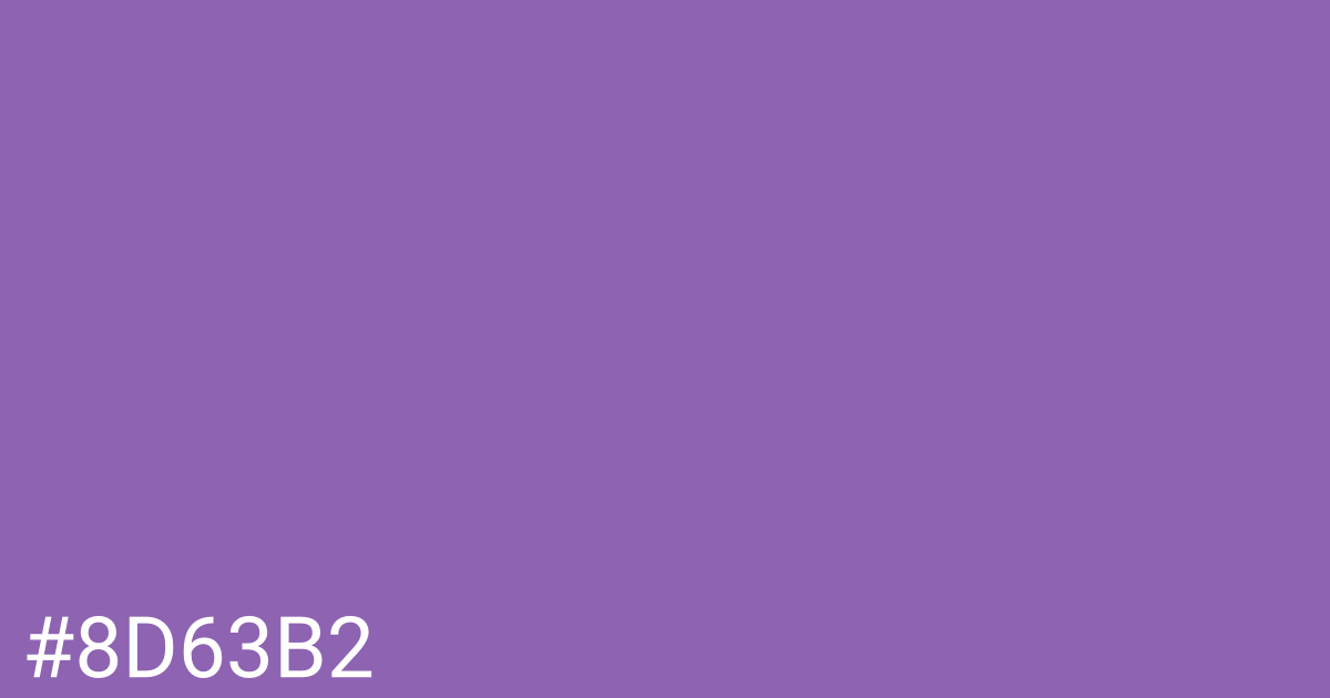 Hex color #8d63b2 graphic