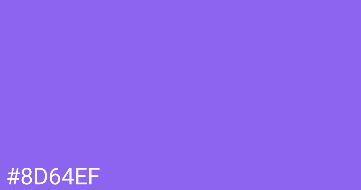 Hex color #8d64ef graphic