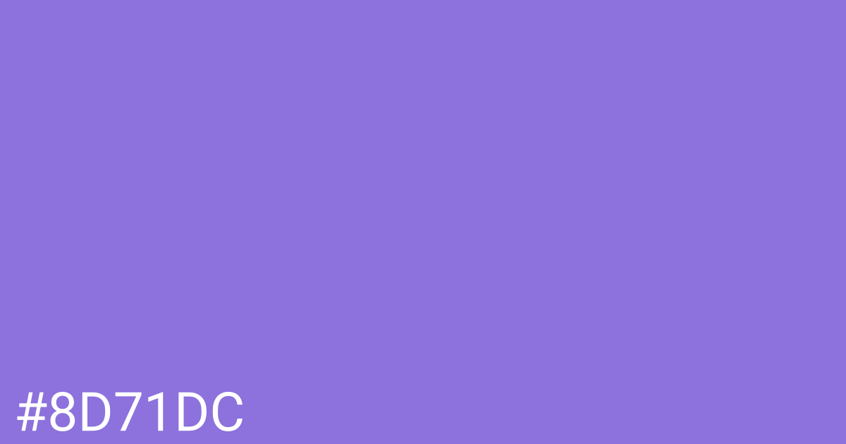 Hex color #8d71dc graphic