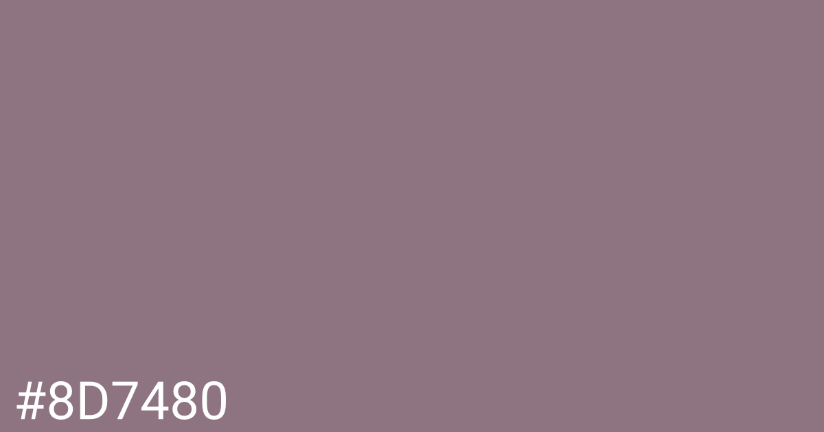 Hex color #8d7480 graphic