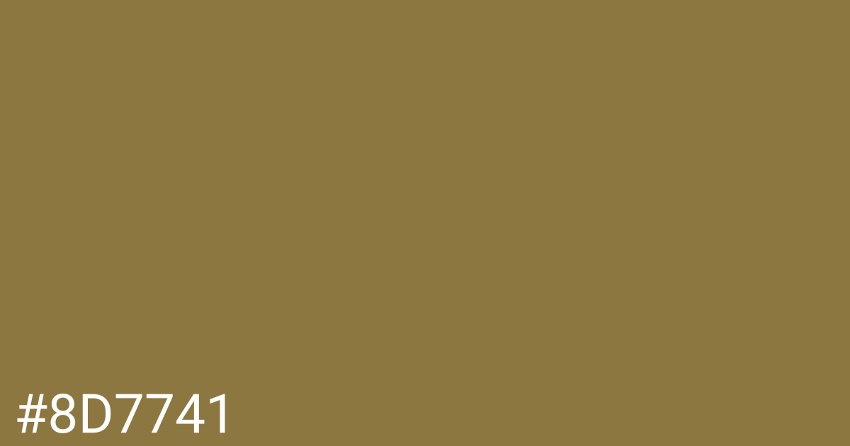 Hex color #8d7741 graphic