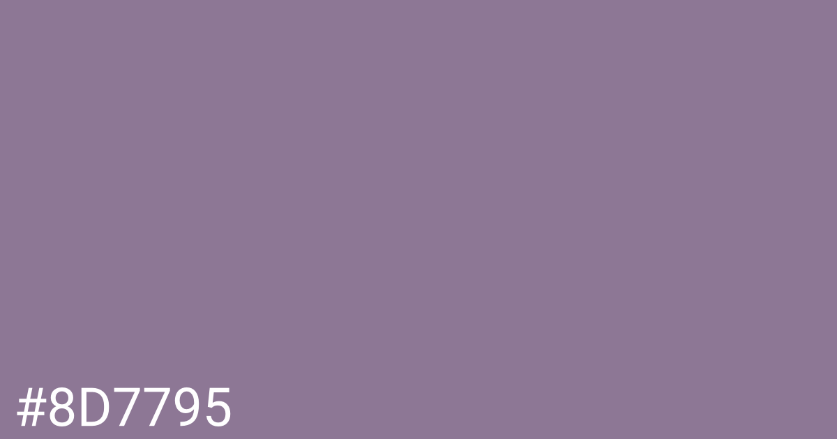 Hex color #8d7795 graphic