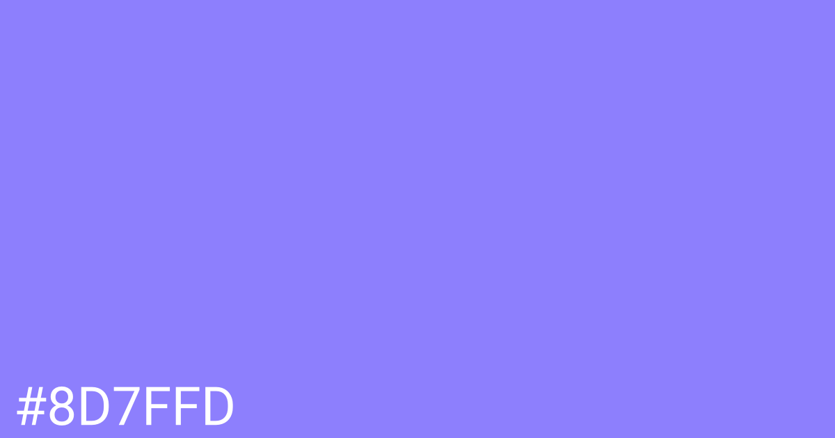 Hex color #8d7ffd graphic