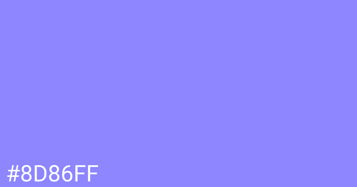 Hex color #8d86ff graphic