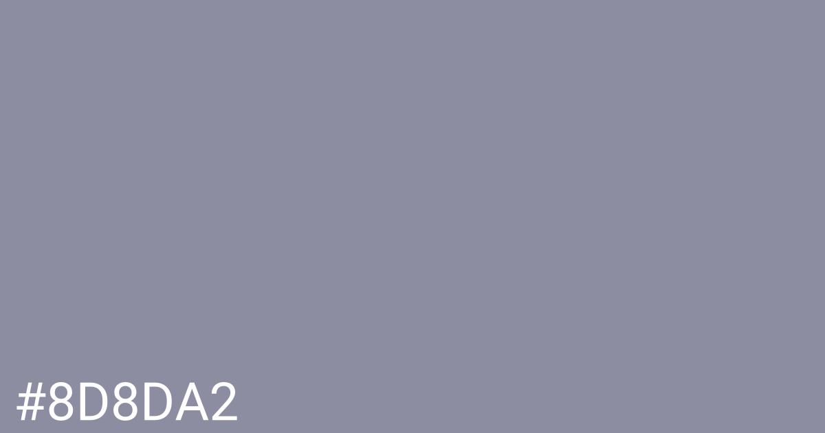 Hex color #8d8da2 graphic