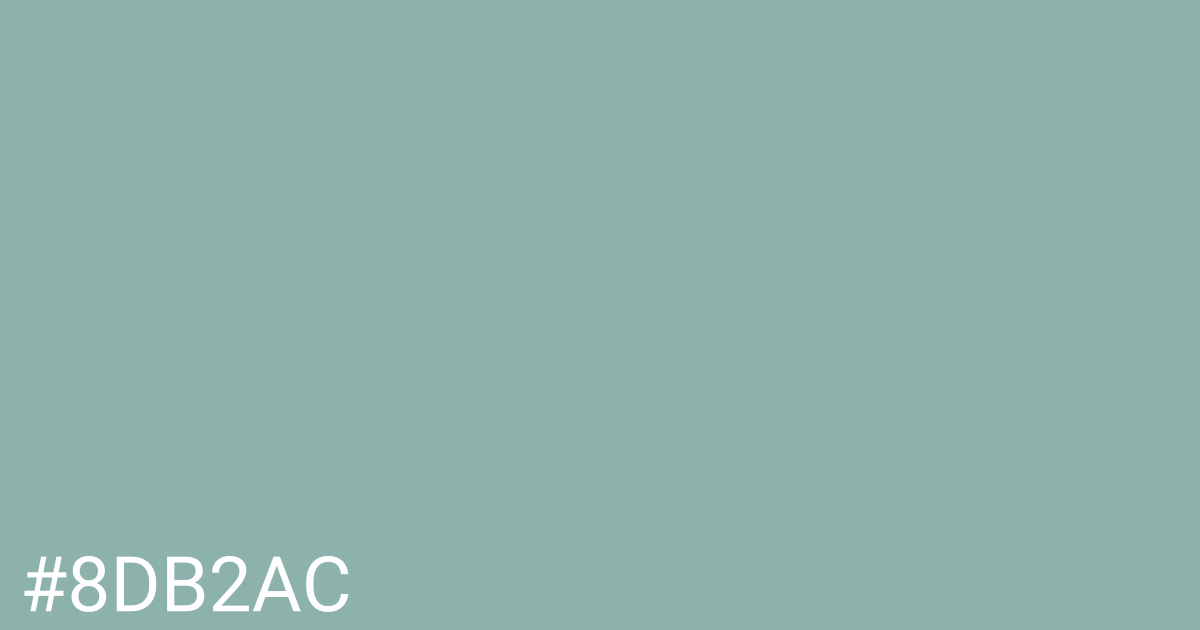Hex color #8db2ac graphic