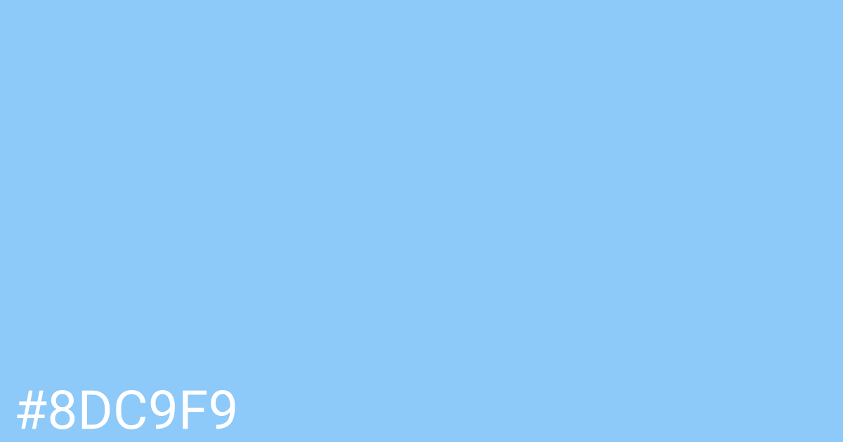 Hex color #8dc9f9 graphic