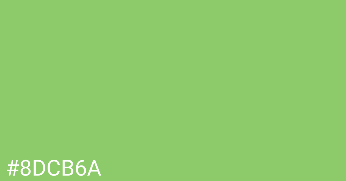 Hex color #8dcb6a graphic
