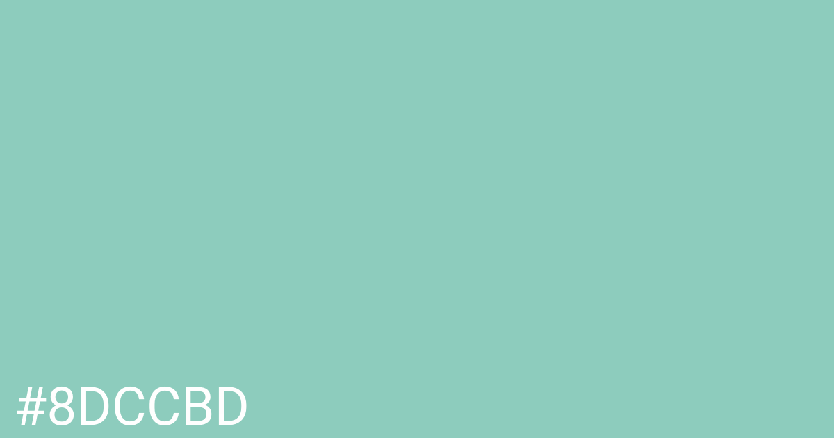 Hex color #8dccbd graphic