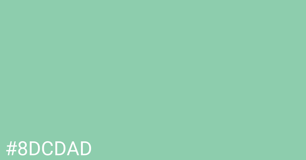 Hex color #8dcdad graphic