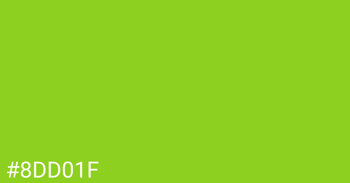 Hex color #8dd01f graphic