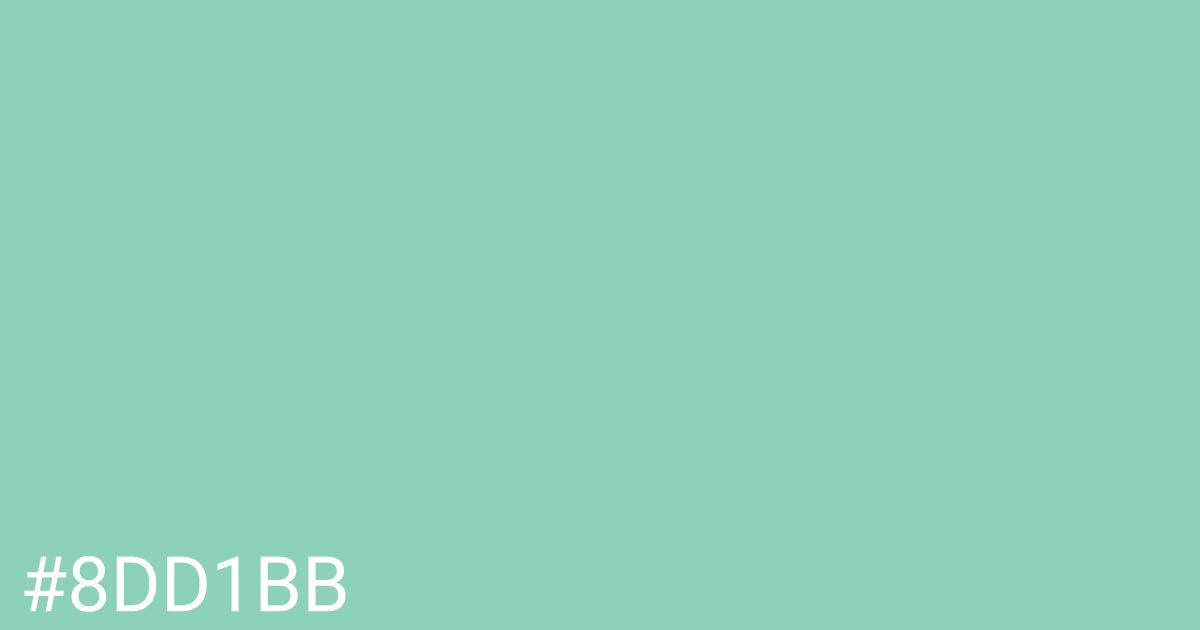 Hex color #8dd1bb graphic