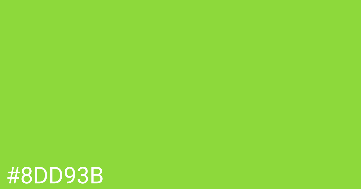 Hex color #8dd93b graphic