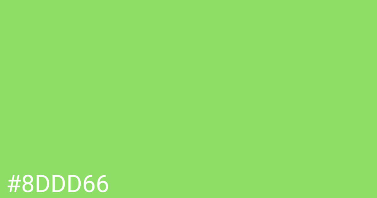 Hex color #8ddd66 graphic