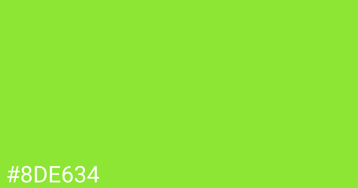 Hex color #8de634 graphic