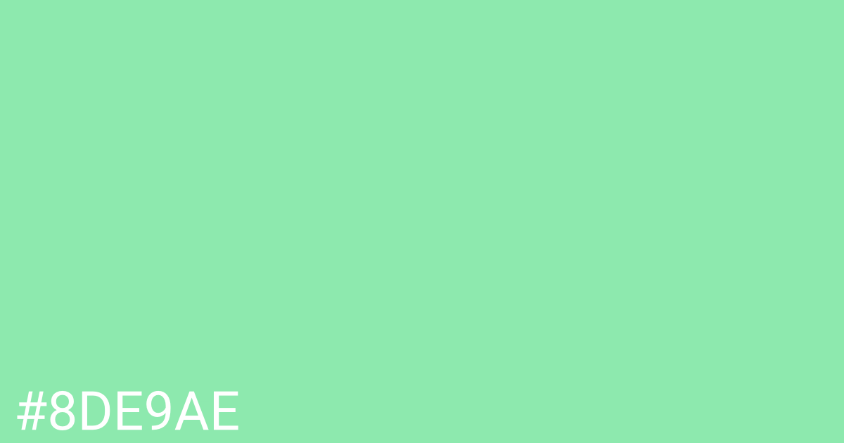 Hex color #8de9ae graphic