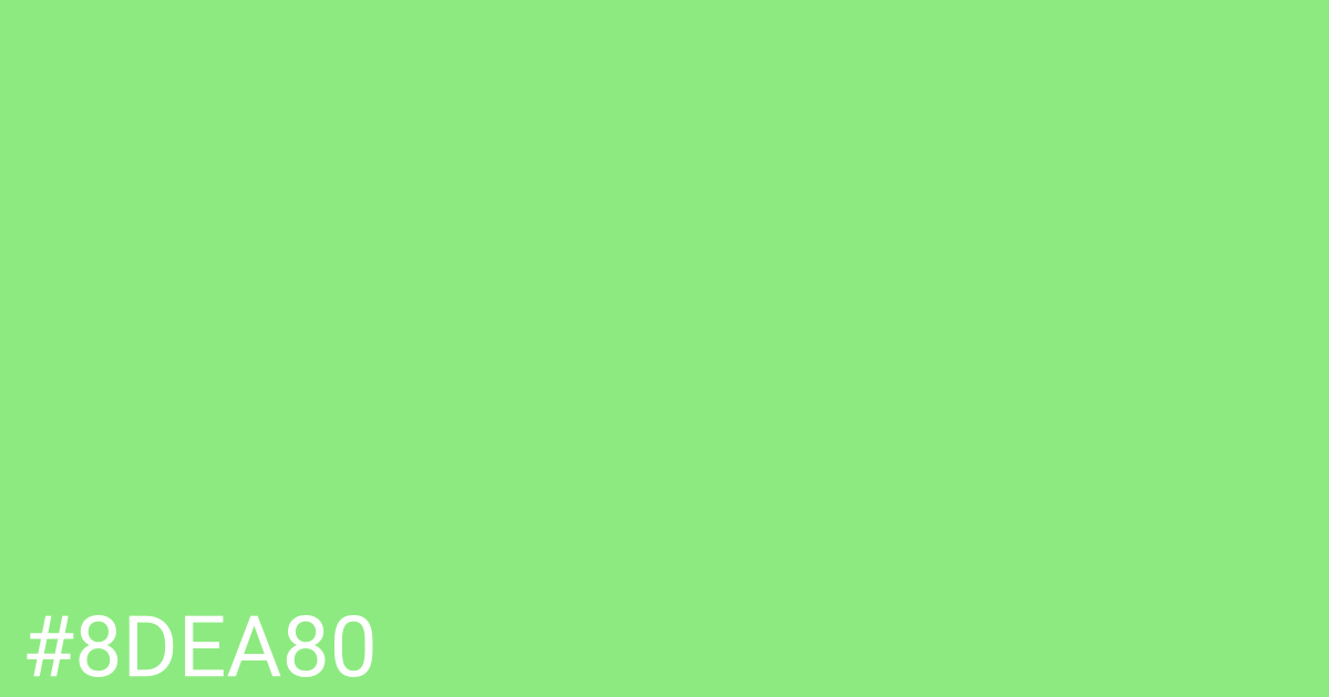 Hex color #8dea80 graphic