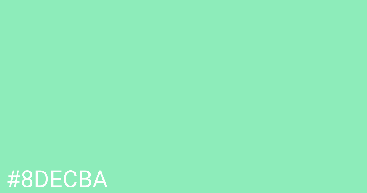 Hex color #8decba graphic