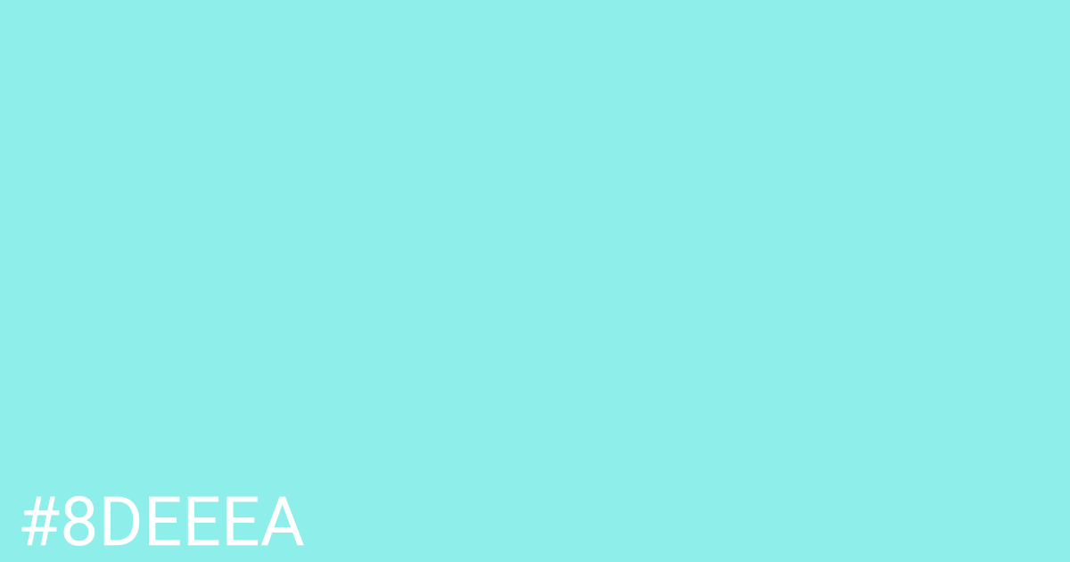 Hex color #8deeea graphic