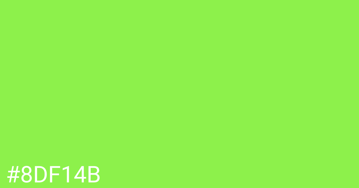 Hex color #8df14b graphic