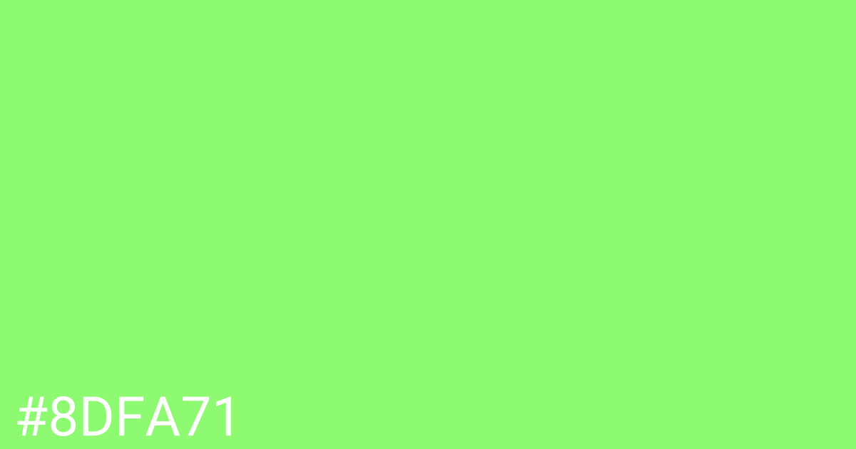 Hex color #8dfa71 graphic