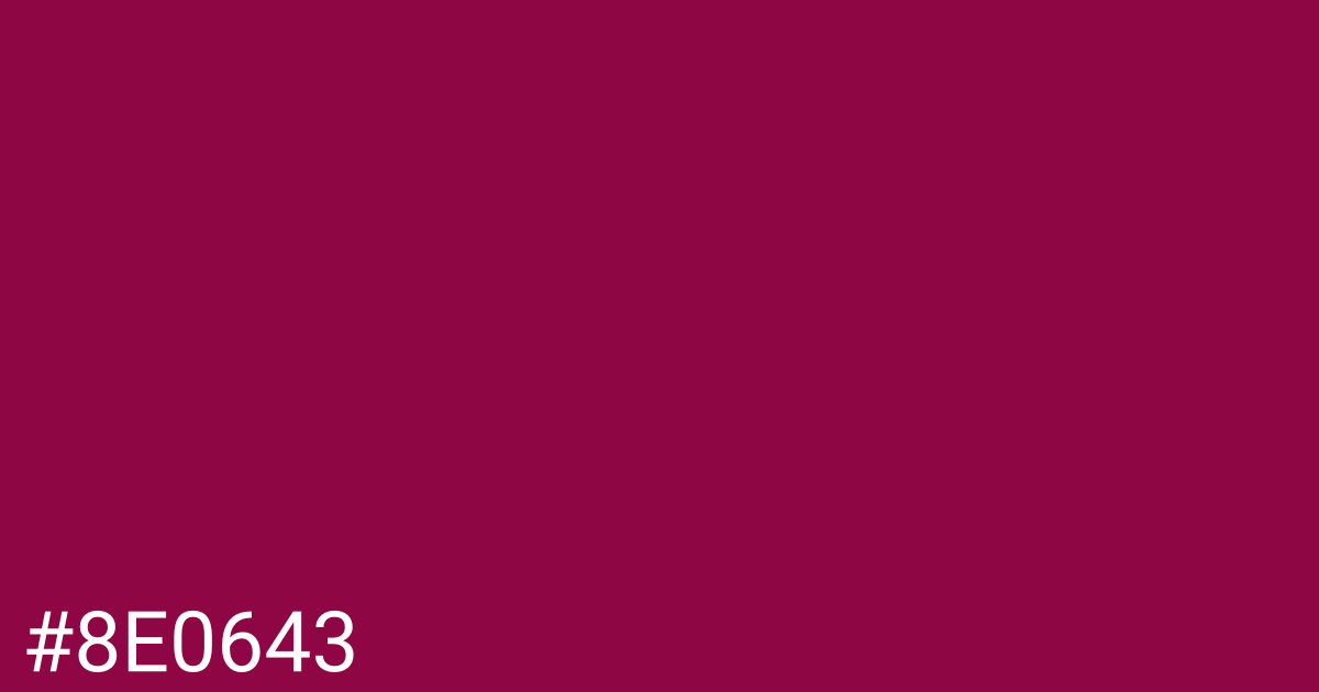 Hex color #8e0643 graphic