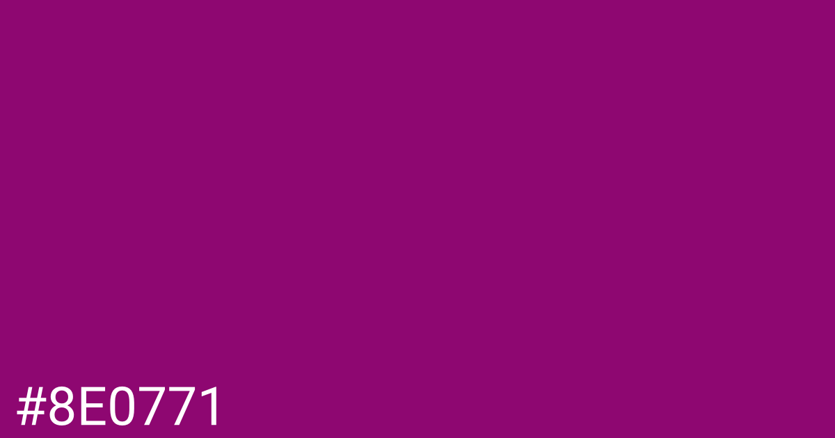 Hex color #8e0771 graphic