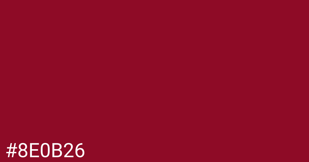 Hex color #8e0b26 graphic