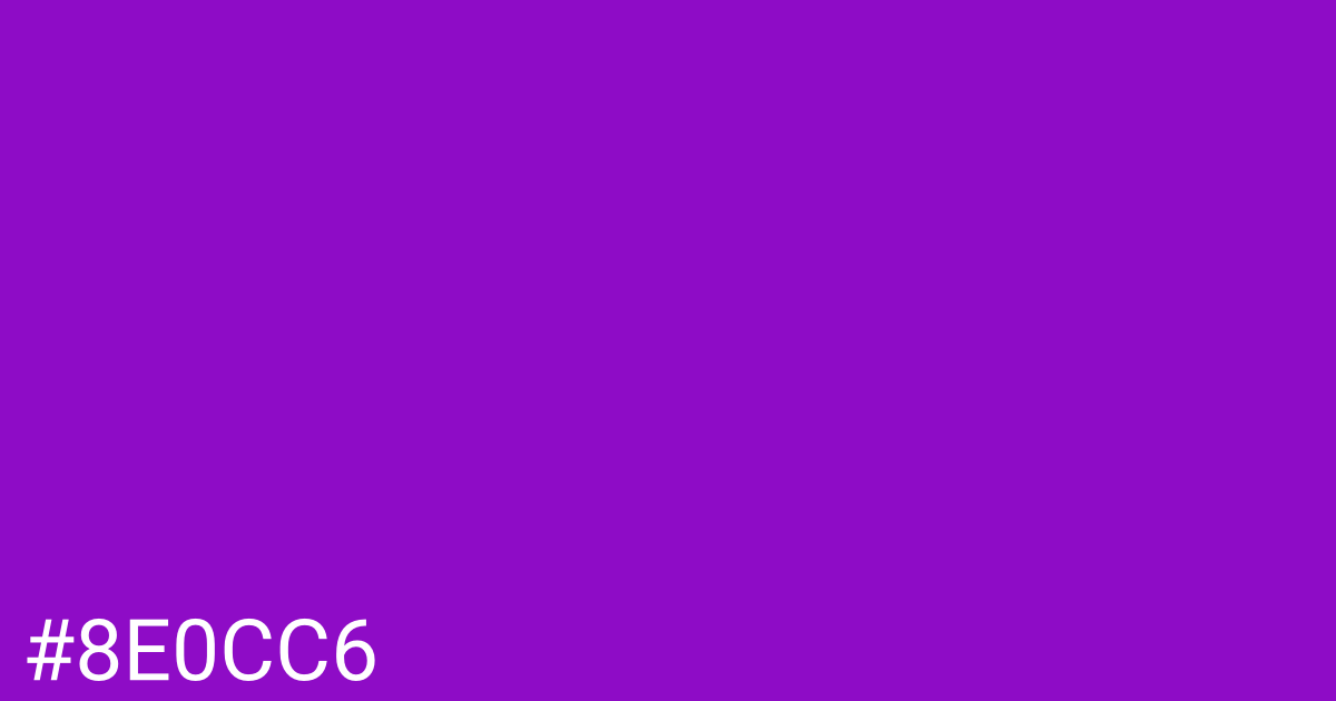 Hex color #8e0cc6 graphic