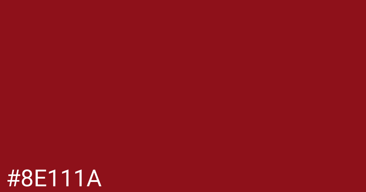 Hex color #8e111a graphic