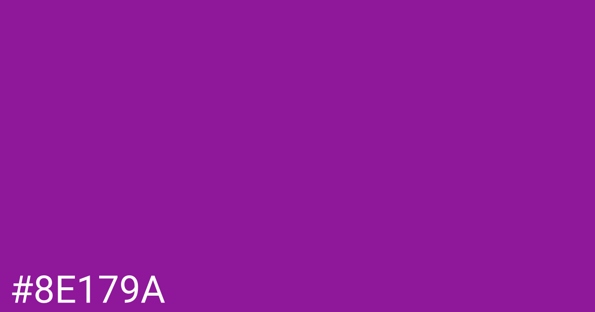 Hex color #8e179a graphic