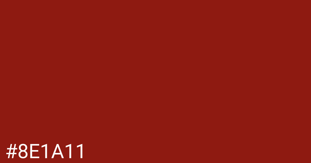 Hex color #8e1a11 graphic