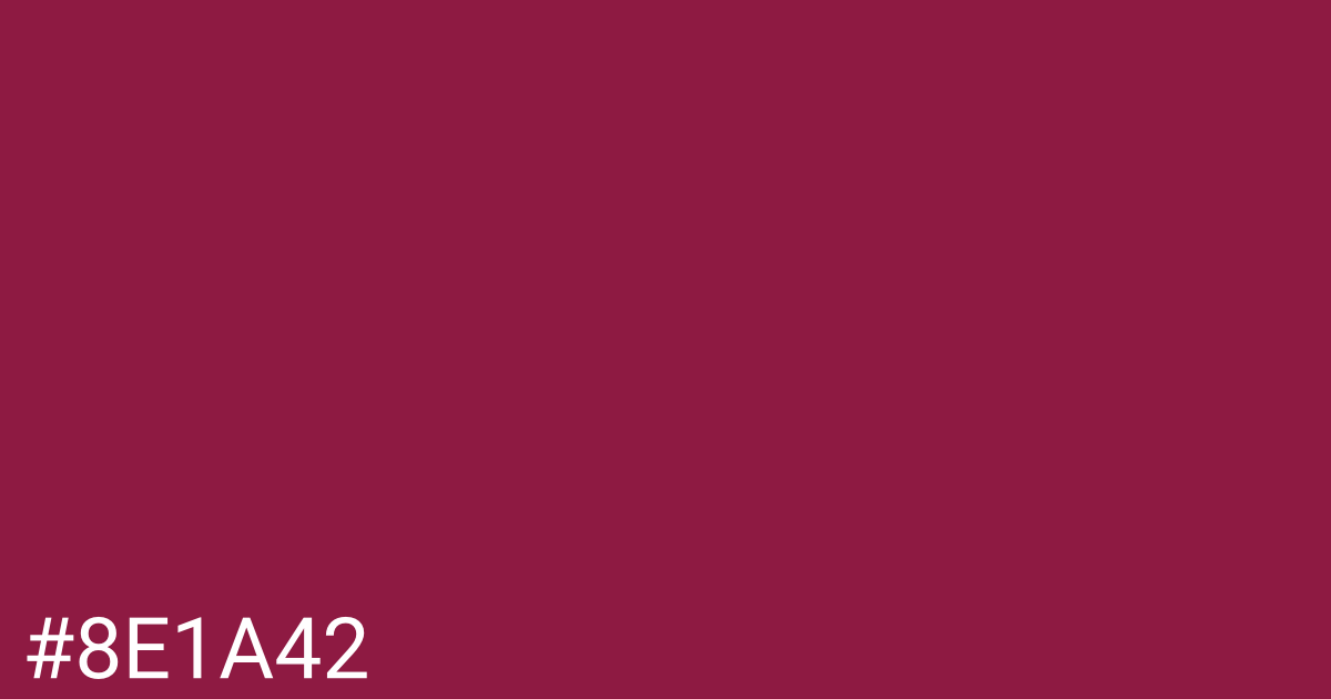 Hex color #8e1a42 graphic