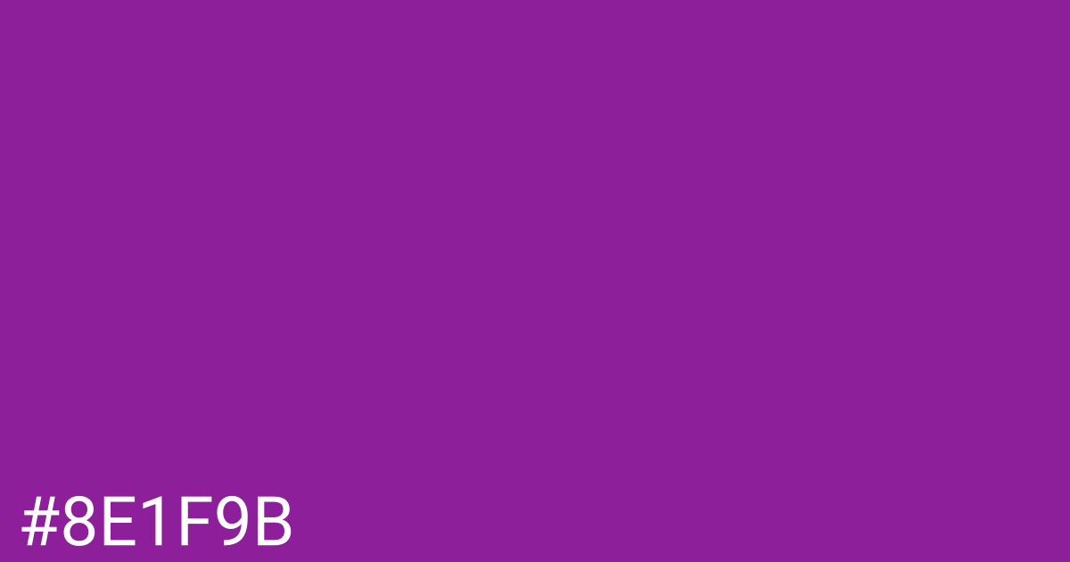 Hex color #8e1f9b graphic