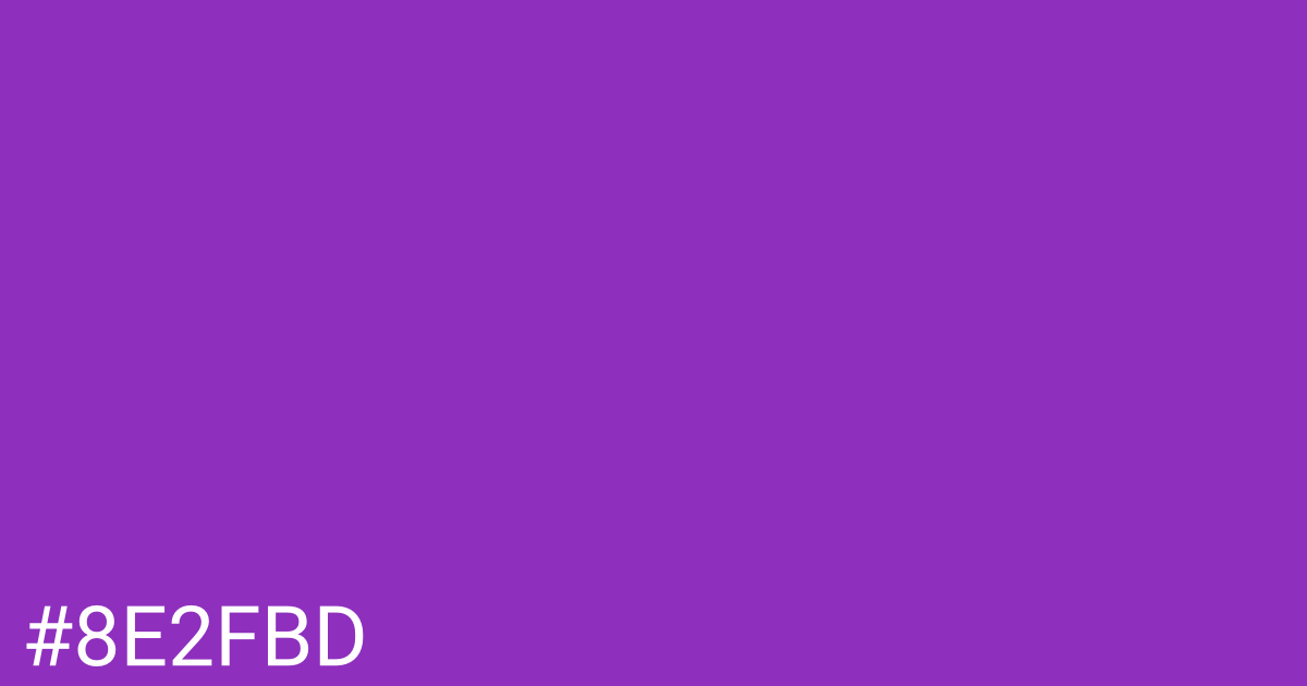 Hex color #8e2fbd graphic