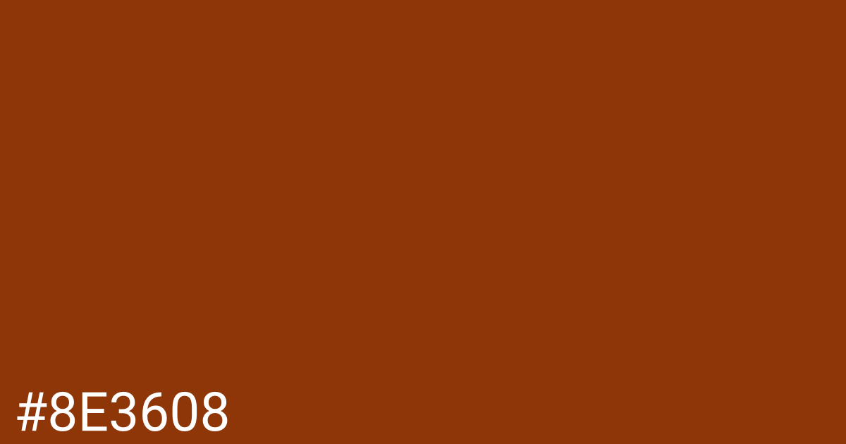 Hex color #8e3608 graphic