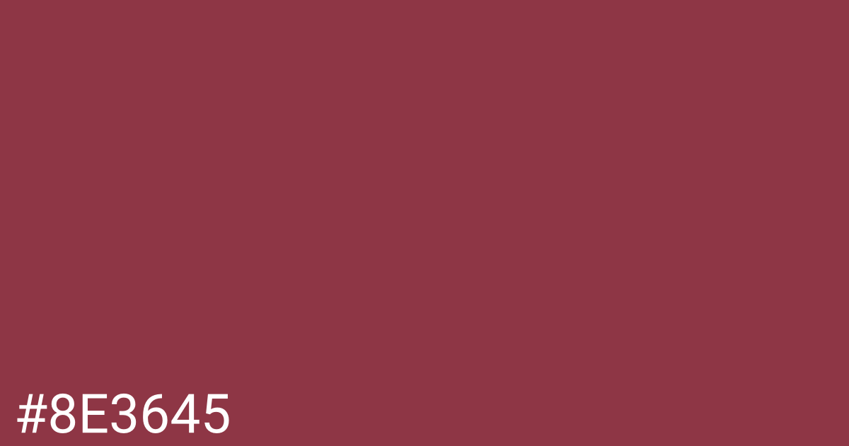 Hex color #8e3645 graphic