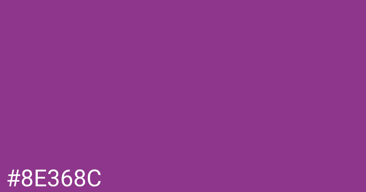 Hex color #8e368c graphic