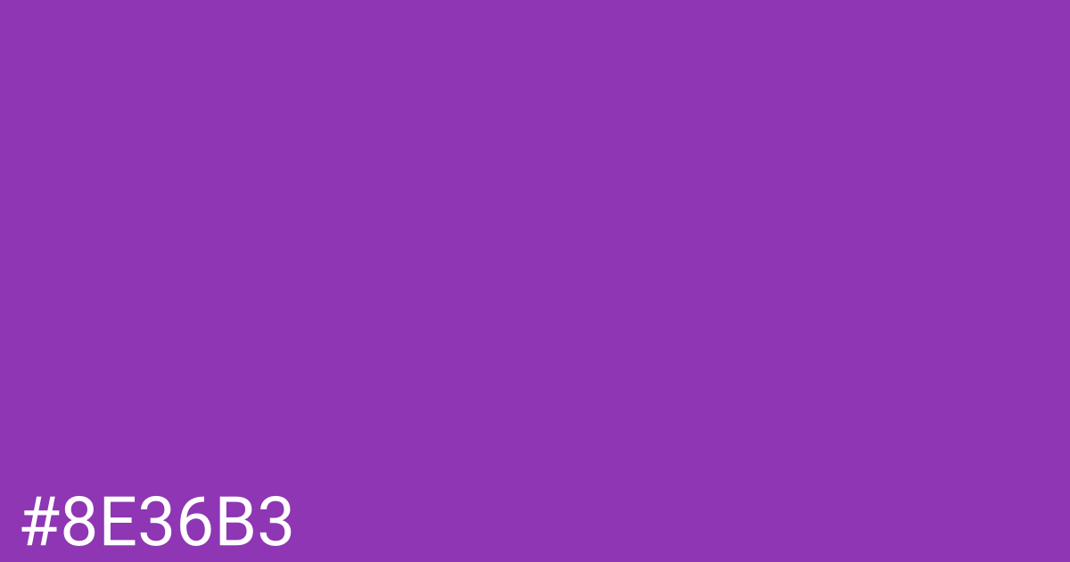 Hex color #8e36b3 graphic