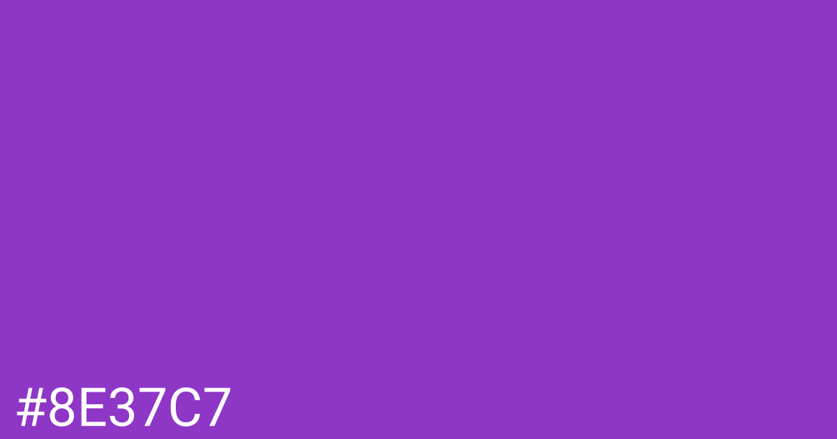 Hex color #8e37c7 graphic